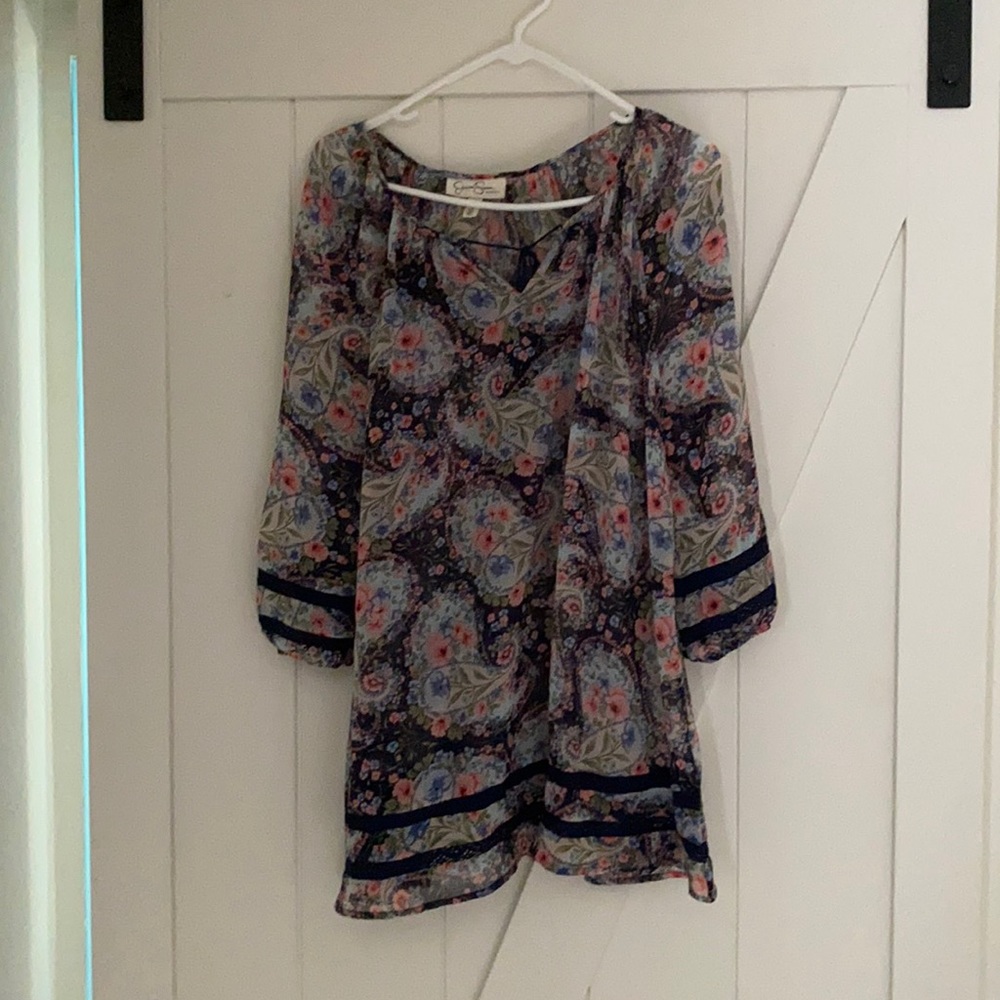 Jessica Simpson maternity shirt-paisley